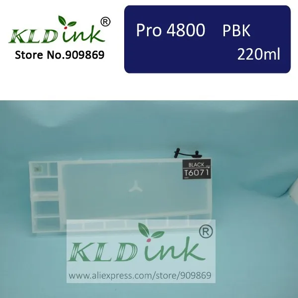 

[KLD Ink] T6061 Compatible refillable ink cartridge for Stylus Pro 4800 Large Format Inkjet Printer ( 1 cartridge with chip)