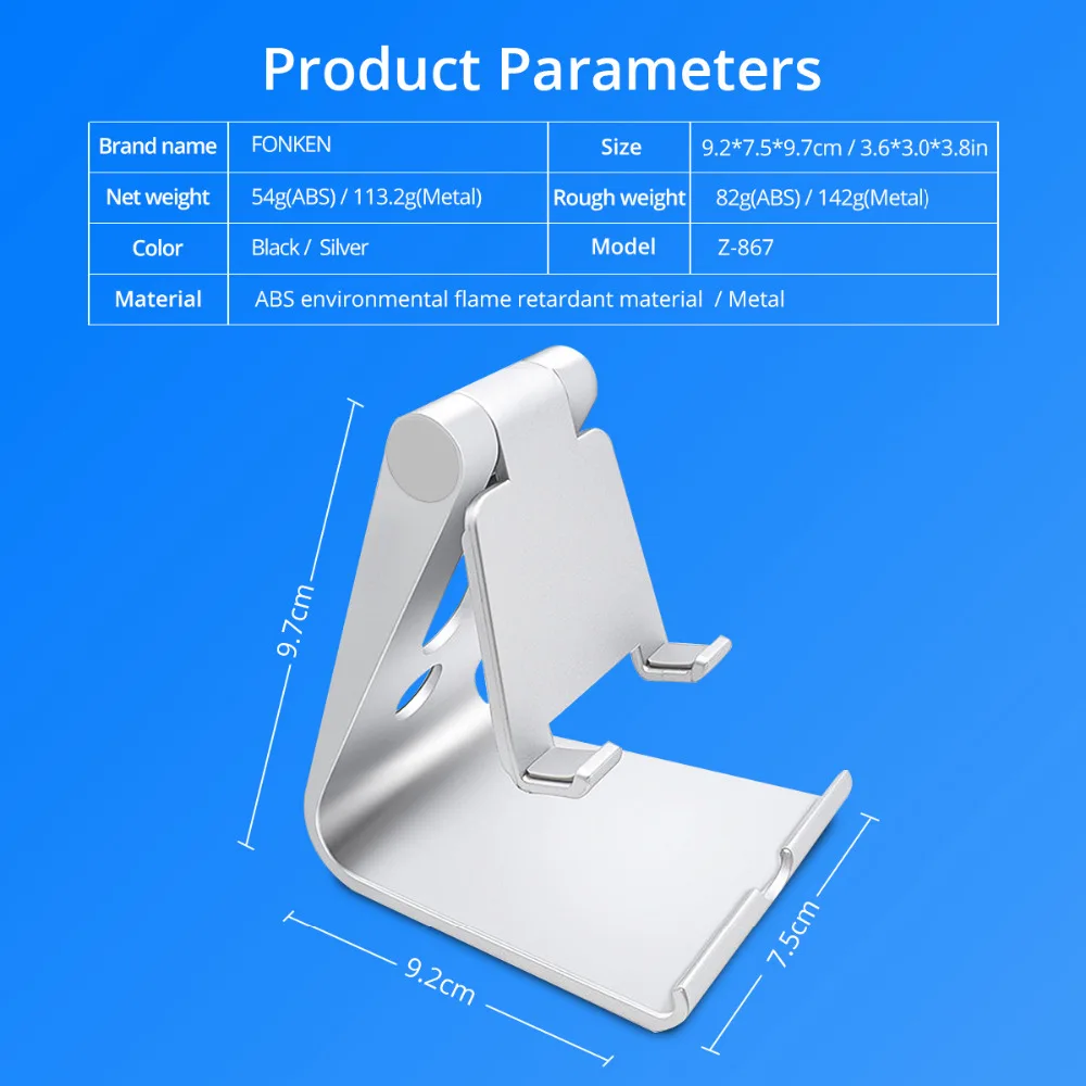 FONKEN Настольный держатель для телефона регулировка угла подставка-держатель для сотового телефона Нескользящие мобильные подставки портативные универсальные держатели
