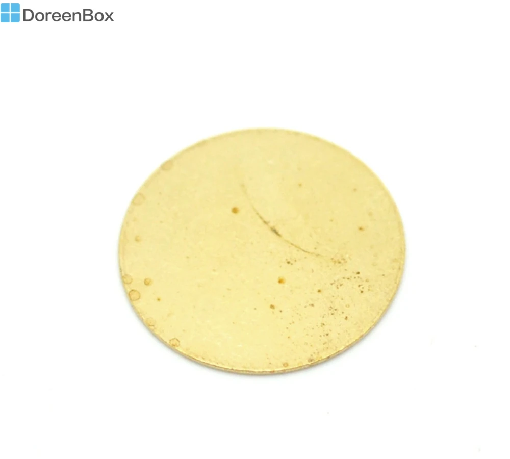 100 шт. Doreen Box латунные пустые штампованные бирки медные круглые для