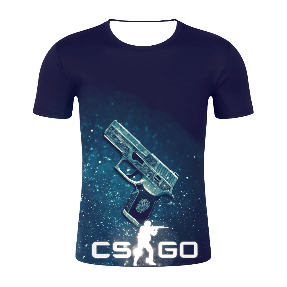 2019 футболка унисекс с 3D принтом CS GO Counter Strike Global offension CSGO Gun летняя пуловер