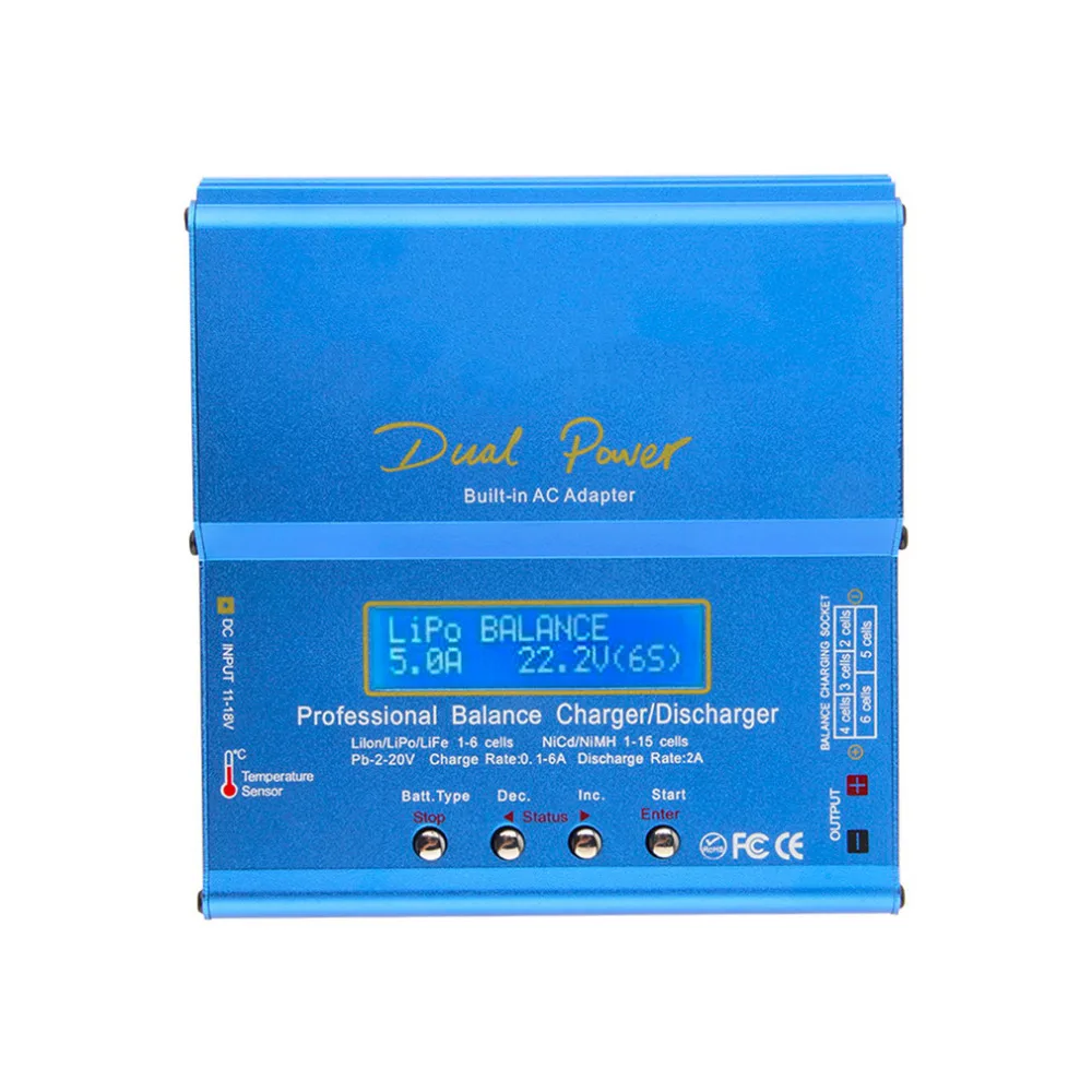 

iMAX B6 AC B6AC Lipo NiMH 3S/4S/5S RC Battery Balance Charger + EU/US/UK/AU plug power supply wire New Sale