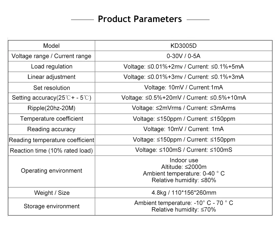 KD3005D Регулируемый источник питания постоянного тока Регулируемый Высокоточный 4 цифровой дисплей 30 в 5A регуляторы напряжения лабораторный источник питания