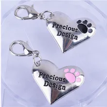 Подвеска кулон для собак ошейник аксессуары Новые дизайнерские аксессуары для собак в форме сердца Tag Кулон Воротник Шарм Pet Уход продуктов для домашних животных