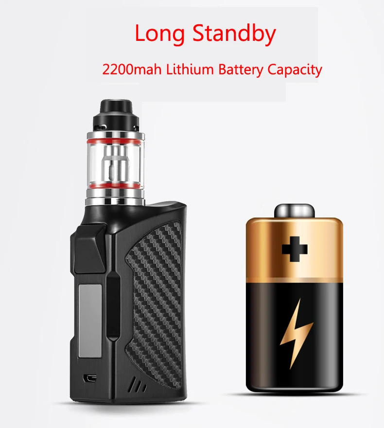 SUB TWO Оригинал 90 Вт Vape комплект Bulit in 2200 мАч батарея светодиодный экран дым Vaper