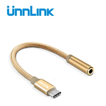 

Unnlink Type C 3.5 Jack Earphone Cable USB C to 3.5mm AUX Headphones Adapter For Huawei mate 10 P20 pro Xiaomi Mi 6 8 6X Mix 2s