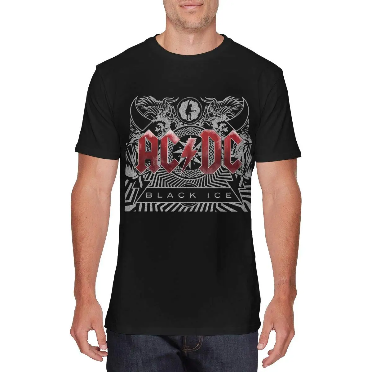 

Mens Classic ACDC Bands Heavy Metal Online Tee Black
