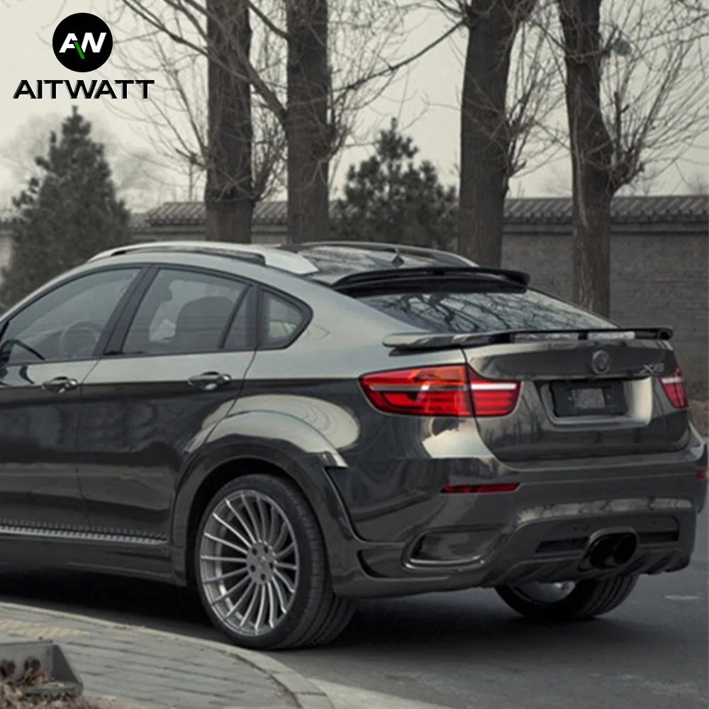 Спойлер для BMW X6 X серии X6 F16 2008 2009 2010 2011 2012 2013 ABS пластмассовый задний спойлер задний багажник Wing Boot губ литья