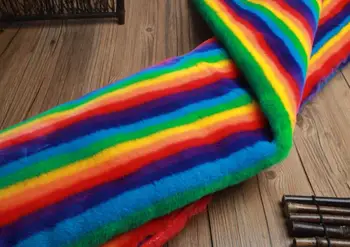 

Rainbow imitation Rex fur suede Dyed wool fabric women coat/ performance clothing imitation fur carpet fabric,50CM*160CM,B335