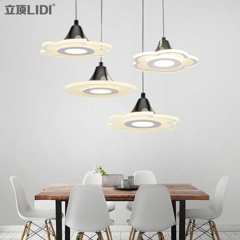 

Dining room lamp three LED modern minimalist style atmosphere individual bar single head dining room lamps and lanterns