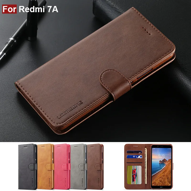 

Redmi 7A Case Leather Vintage Phone Case For Xiaomi Redmi 7A Case Flip 360 Magnetic Wallet Case On Redmi 7A Cover Card Holder 7A
