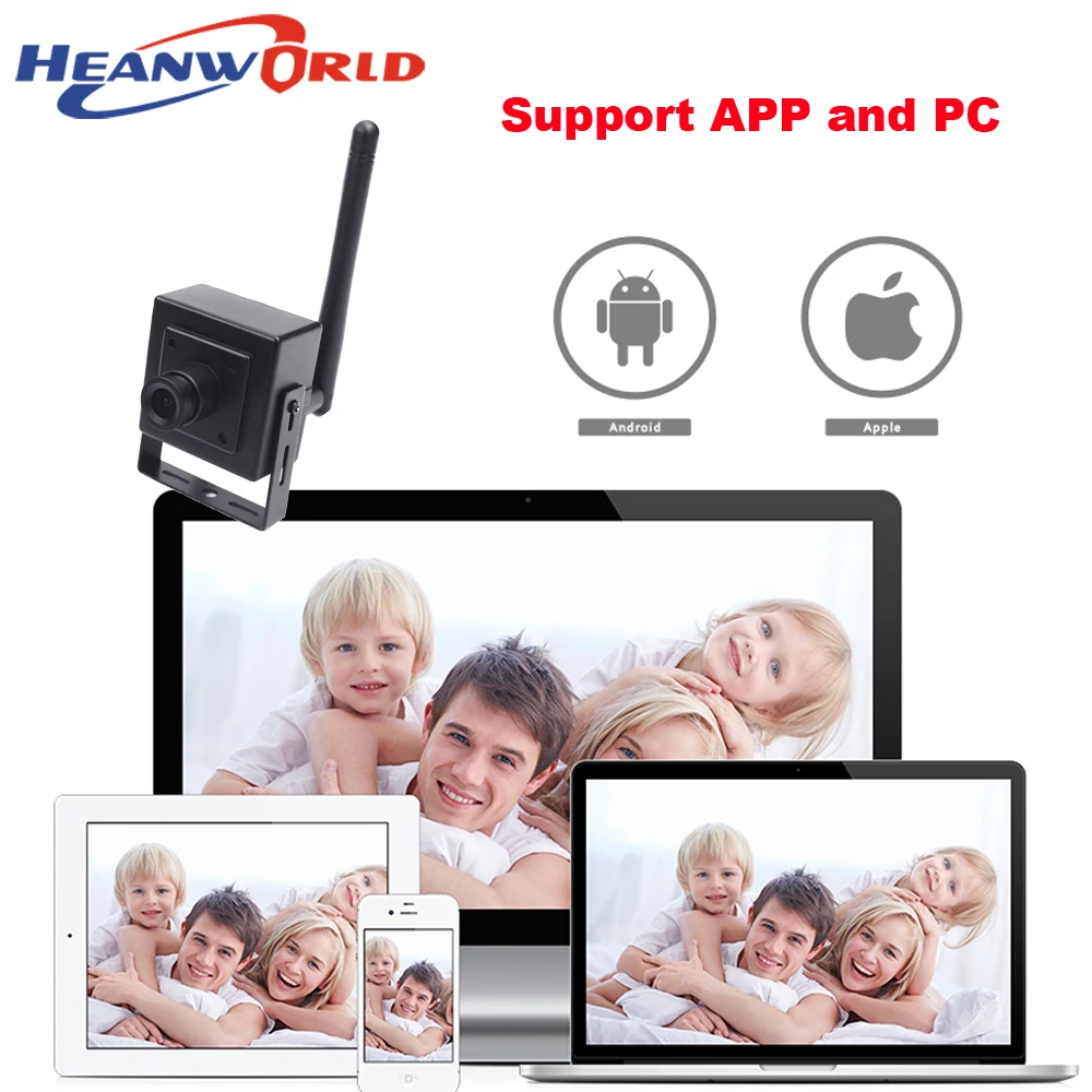 Камера видеонаблюдения Heanworld 720P беспроводная с микрофоном P2P HD Wi Fi|cctv white|cctv wired