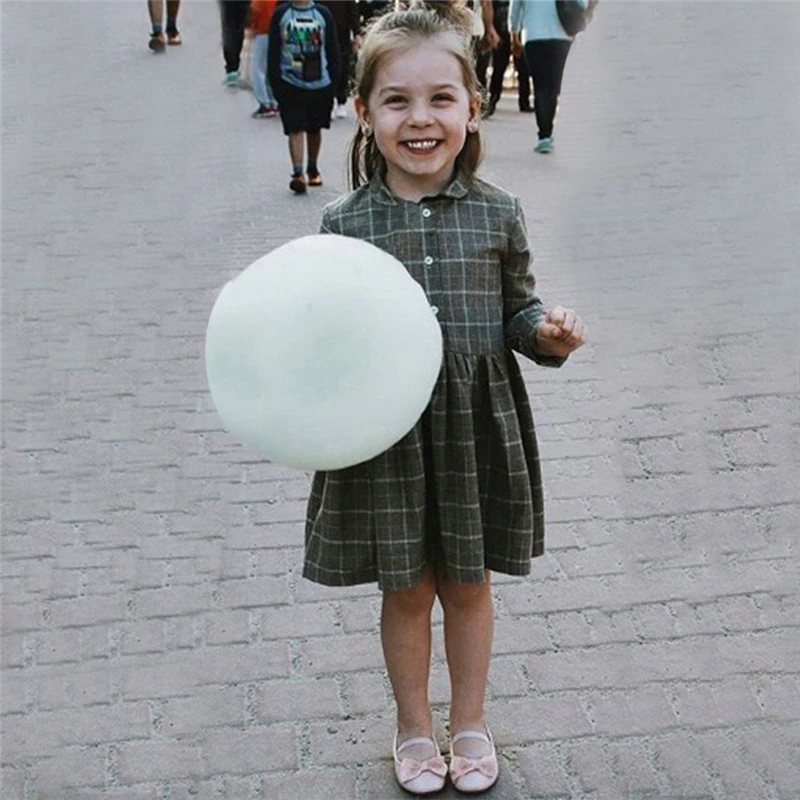 2019 Toddler Kids Baby Girls Plaid Print Clothes Long Sleeve Party Princess Dresses Newborn Baby Girl Clothes Cotton V10% (1)