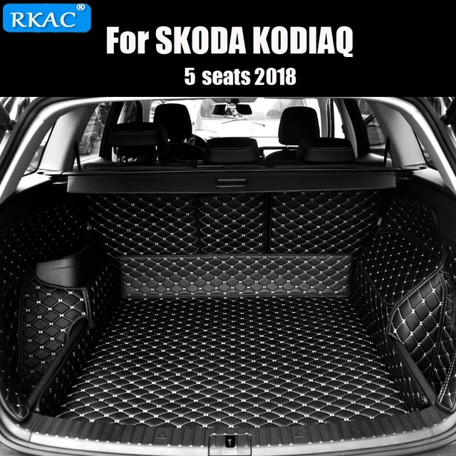 Hohe qualität matten! Spezielle auto stamm matten für Skoda Kodiaq 5 sitze  wasserdichte cargo-liner mat boot teppiche leder - AliExpress