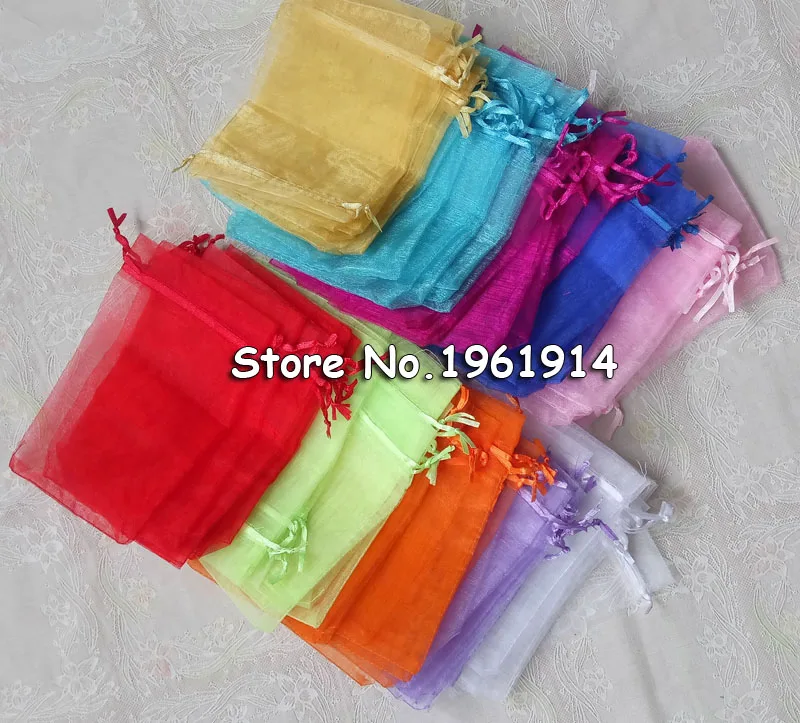 Size 10x15cm Wholesale Free Shipping Organza Bags 10x15cm Drawable Wedding Gift Bags & Pouches ...