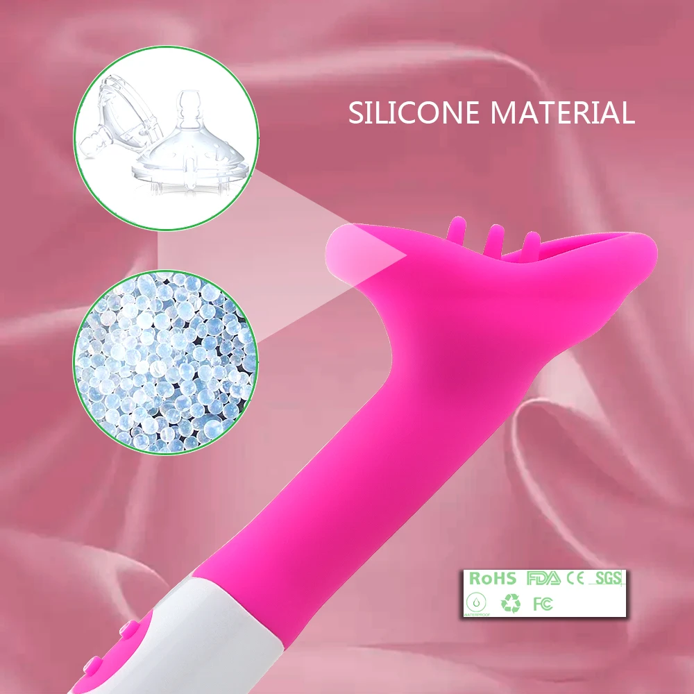 Oral Vibrator for Women Clitoral Vagina Nipple Stimulator Massager Powerful Tongue Vibrating Sex Toys For Women 12 Speed