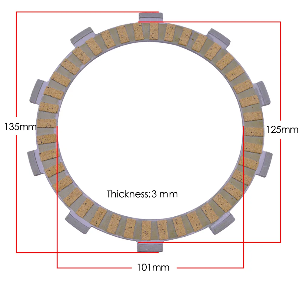 

Motorcycle Engine Part Clutch Friction Plates Set For HONDA CBR919 CBR400 29 AX-1 Friction Clutch Disc Plate Clutch Kit 10TEETH