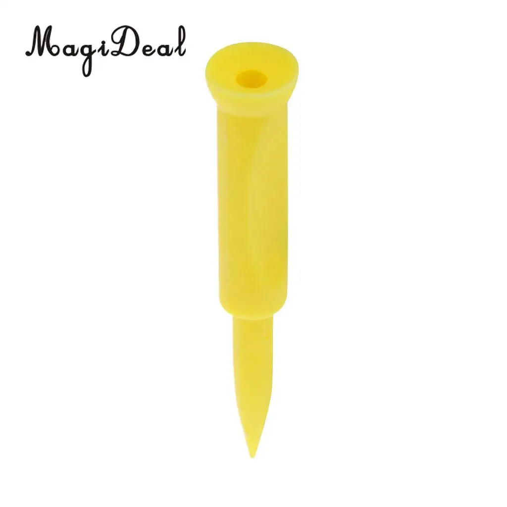 MagiDeal 5 Pieces Plastic Castle Golf Tee 70mm Yellow - Golfer Training Tool Equipment for Golf Pratice Accessories