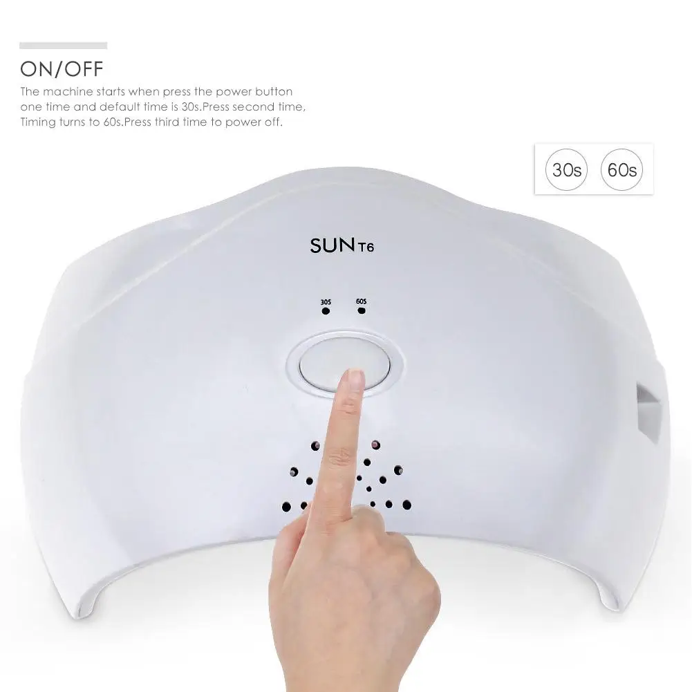 

Gel Nail Polish UV Light 24W Professional UV Led Nail Lamp with Automatic Sensor 2 Timers Shellac Nail Polish Dryer
