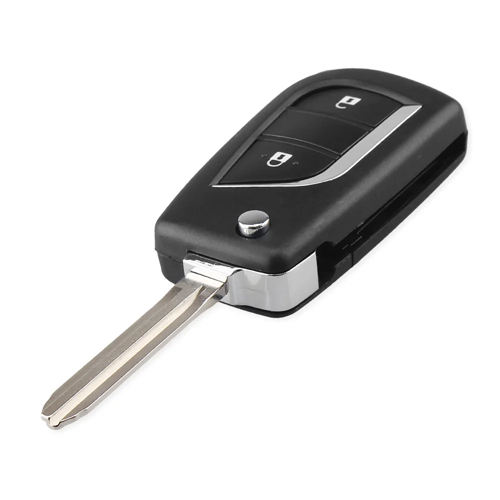 Сменный складной чехол брелок KEYYOU для дистанционного ключа с 2 кнопками Toyota TOY43