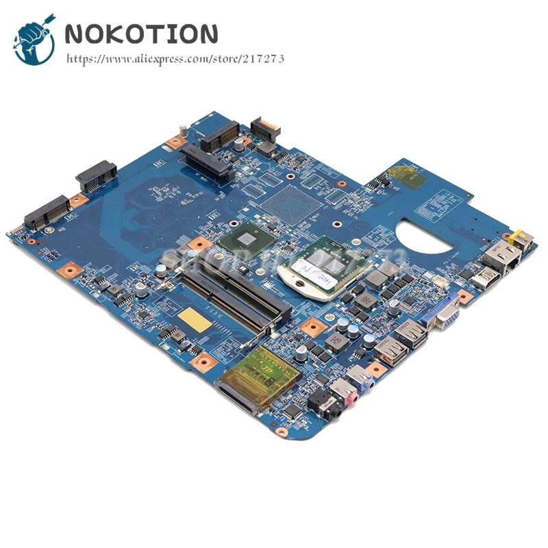 NOKOTION MBPM601002 для acer aspire 5740 5740G материнская плата для ноутбука 48.4GD01.01M HM55 PGA989 DDR3 Бесплатный процессор