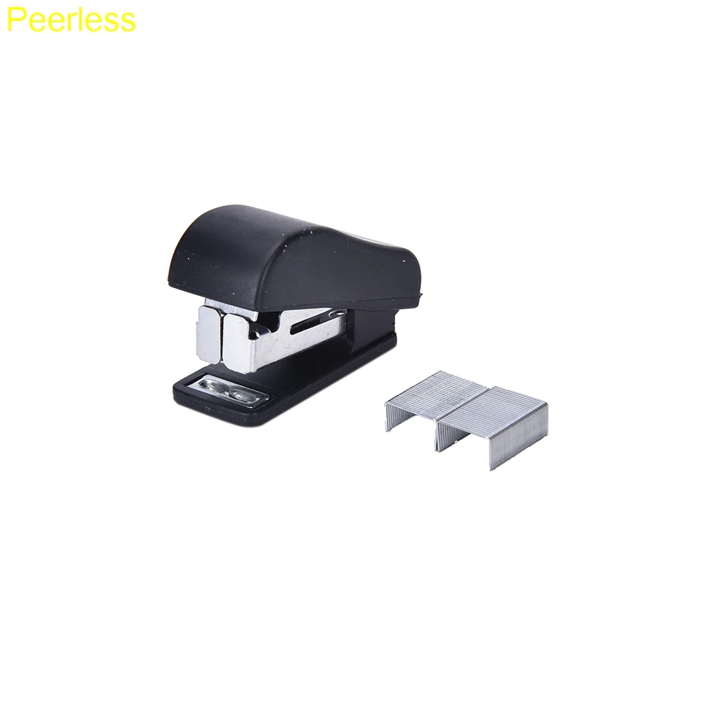 

Peerless Plastic Mini Stapler Stationery Set Kawaii Stapler Paper Mini Corchetera Binder Stationary with 50pcs Staples