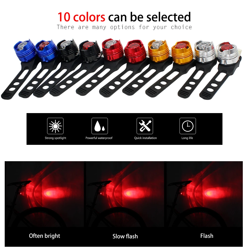 Perfect LED Waterproof Bike Bicycle Cycling Front Rear Tail Helmet Red Flash Lights Safety Warning Lamp Cycling Safety Caution Light T41 2 Perfect LED Waterproof Bike Bicycle Cycling Front Rear Tail Helmet Red Flash Lights Safety Warning Lamp Cycling Safety Caution Light T41 2