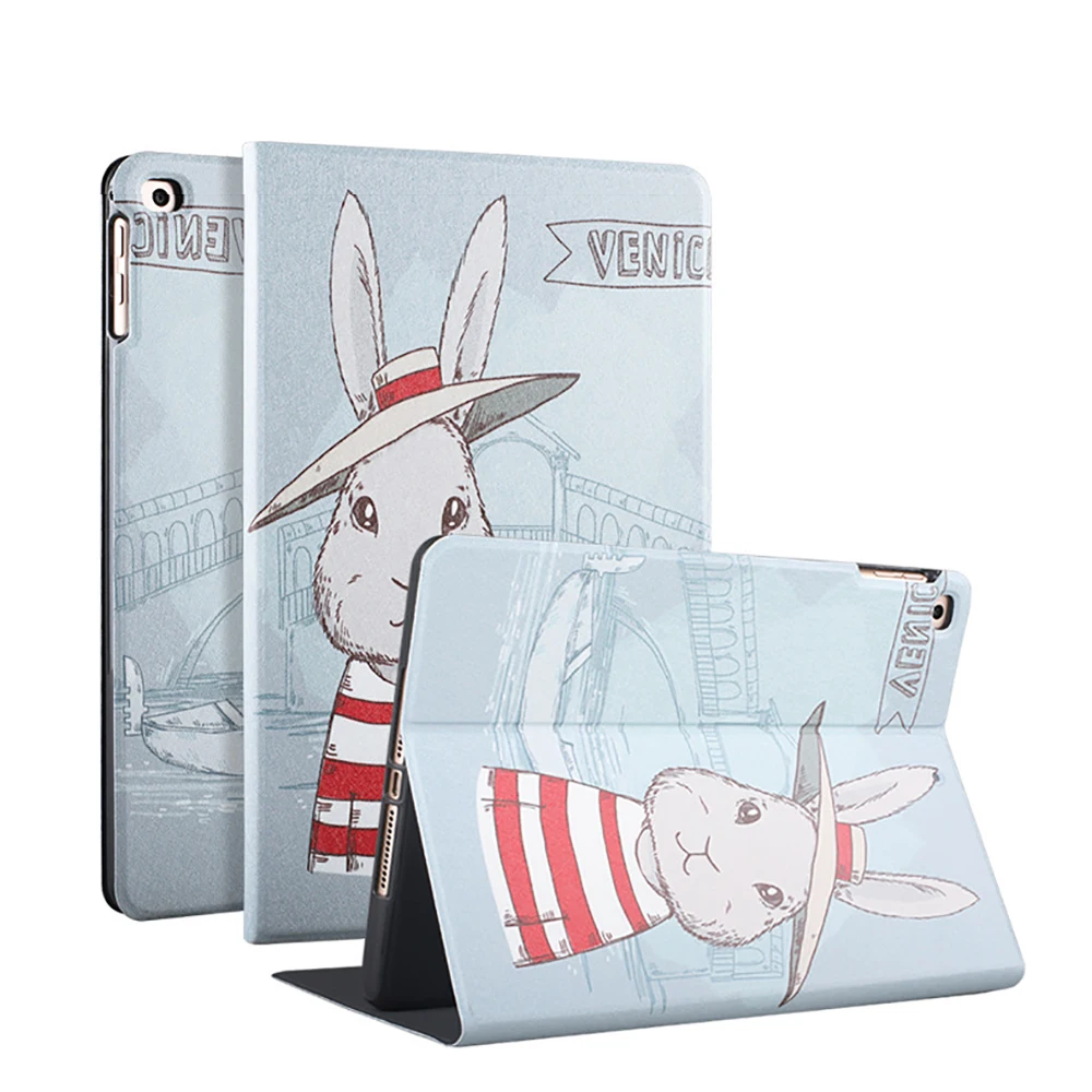 

Case For New 2017 2018 iPad 9.7 inch Air 2 Air 1 Soft silicone with Auto Wake Up/Sleep Function Stand Smart Cover