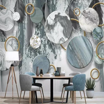 

Customized 3d wallpaper mural stereo geometry background wall sofa living room TV family art silk waterproof wallpaper