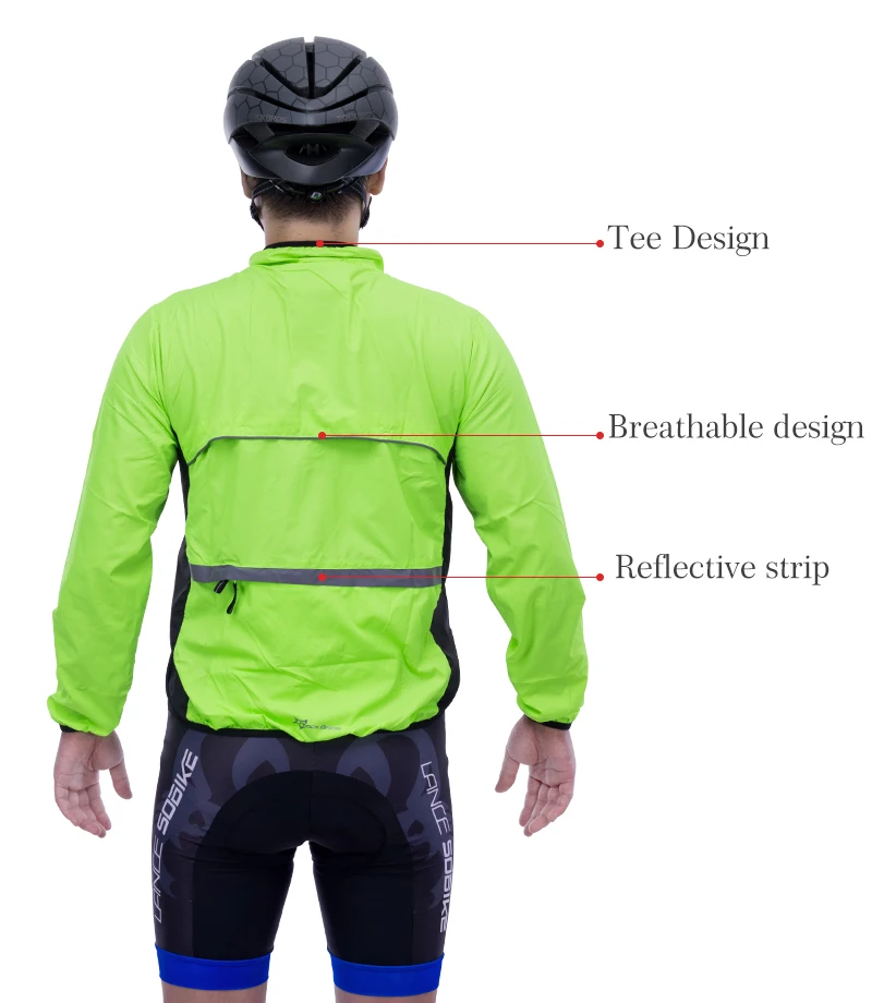 ROCKBROS Jacket Cycling Wind Jacket Bike Raincoat Cycling Rain Coat Jersey Bicycle Rainproof  Windproof Quick Dry Coat