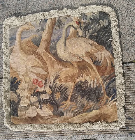 

Free Shipping 18"x18" Aubusson woolen Cushion Pillow, hand woven pillow, no insertion