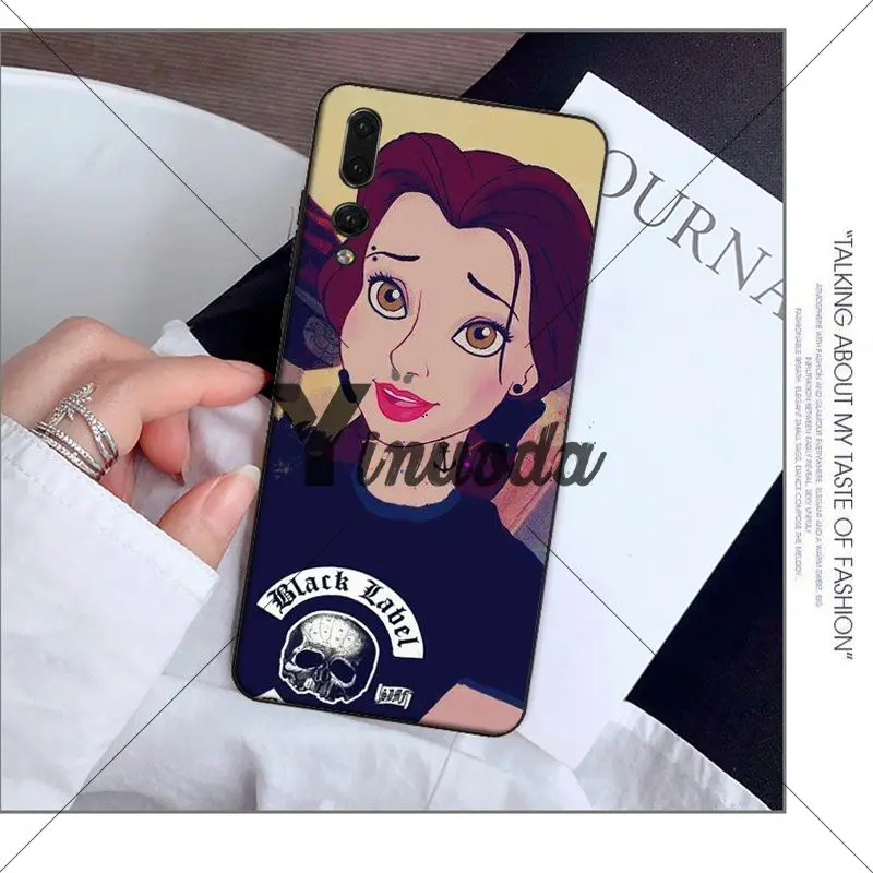 Yinuoda Татуированная принцесса Алиса Ариэль Жасмин DIY защитный чехол для Huawei Mate10 Lite