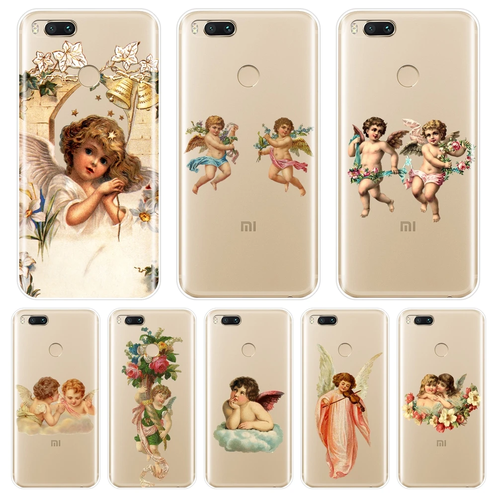 

Phone Case For Xiaomi MI A1 A2 LITE 8 SE Silicone Soft Boy Girl Angel Baby Back Cover For Xiaomi MI 5 5C 5S 5X 6 6X Plus Case