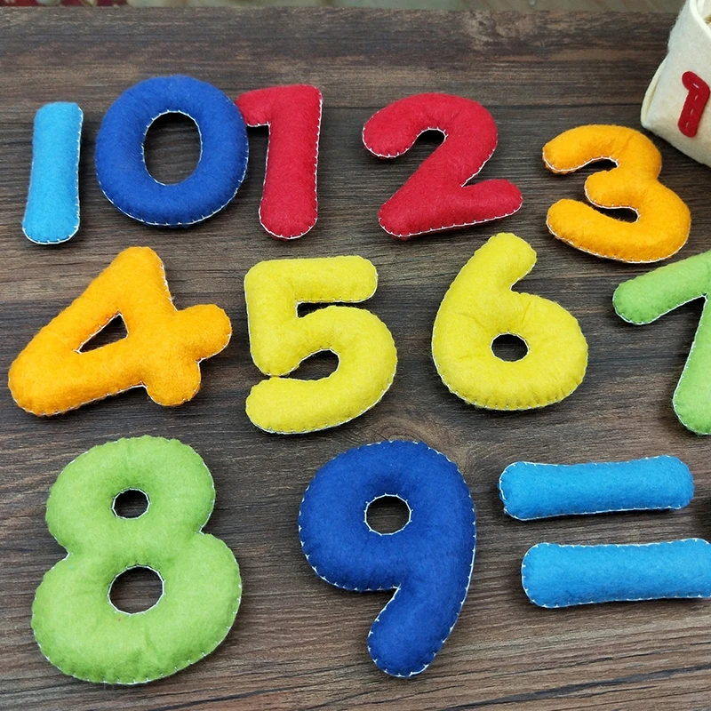 

Arabic Numerals Felt DIY Material Package Handmade Felt Arabic Numbers Simple DIY Exercise For Kindergarten & Primary School