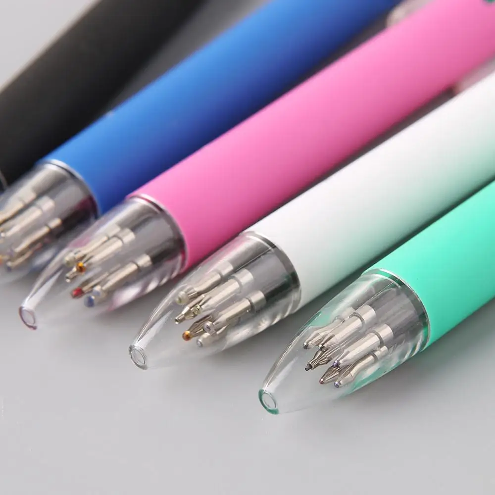 

0.7mm 5 Colors In One Retractable Ballpoint Pens Mechanical Pencil Smooth Writing Tip Note Taking School Stationery Office Suppl