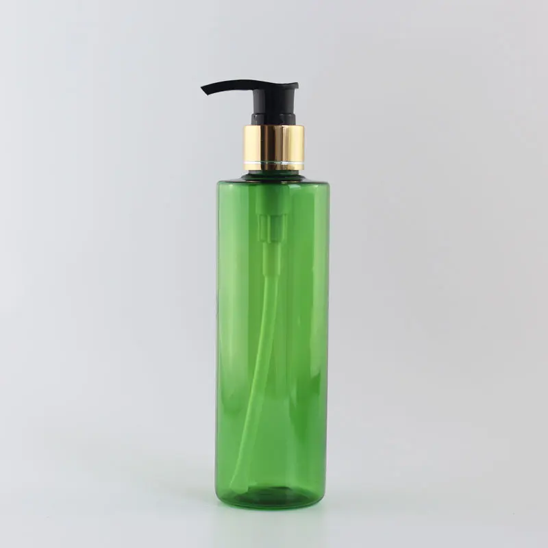 25 шт пустые белые пластиковые бутылки для лосьона, дозатор для жидкого мыла контейнер для личного ухода лосьон, насос косметические контейнеры - Цвет: Green Bottle Black