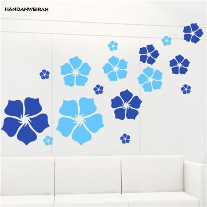 

1 Piece Romantic Sakura Flower Wall Sticker For Kids Rooms Window Refrigerator Wall Decoration 22.5*50CM