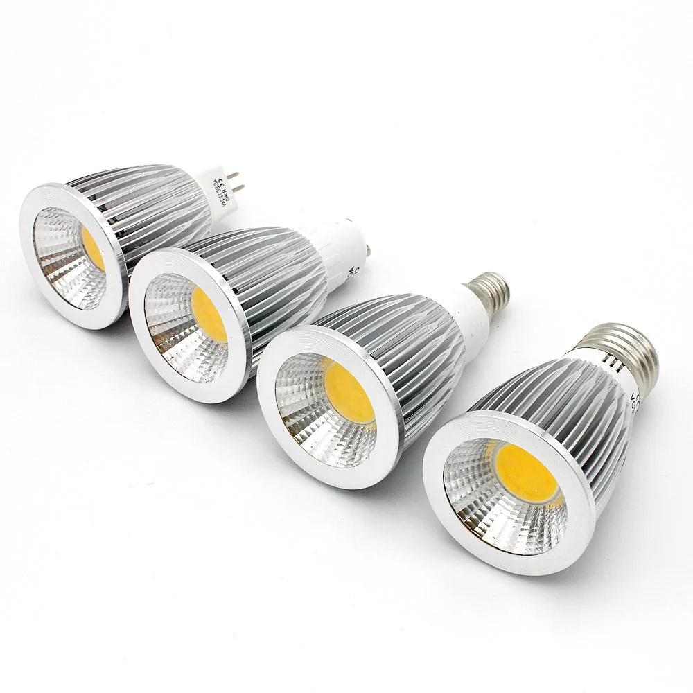 

1pcs Ampoule COB LED Spotlight GU10 9W 12W 15W E27 Dimmable E14 Bombillas 85-265V Light Lamp MR16 AC DC 12V LED Bulb Lamparas