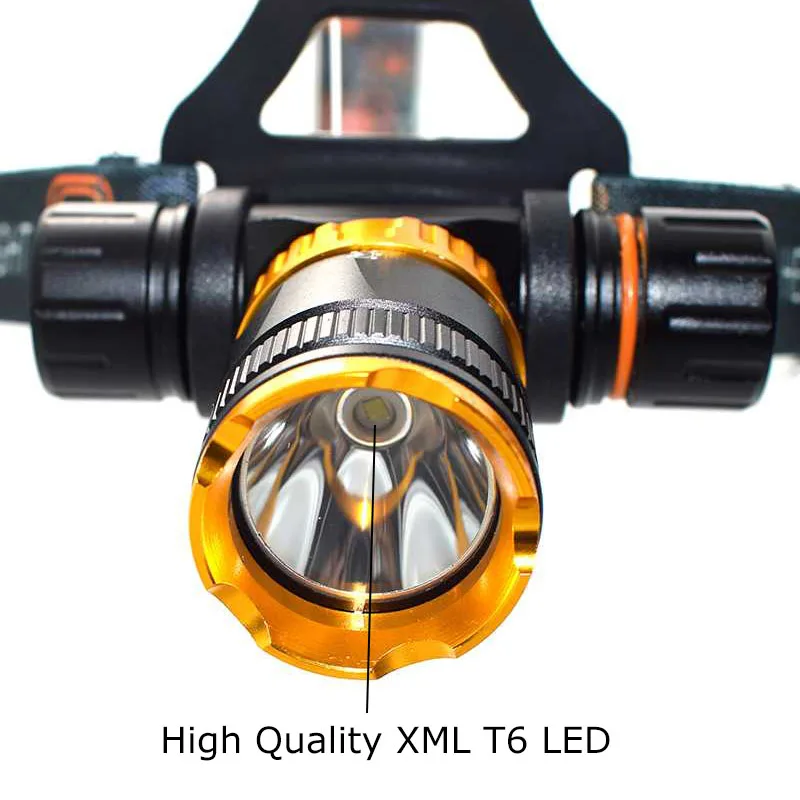 Налобный фонарь для подводного дайвинга XML T6 светодиодный 3800 люмен 5 режимов фонарик водонепроницаемый для ныряльщика Подводное охотничье налобный фонарь 18650