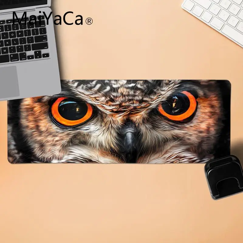 MaiYaCa Лидер продаж Животные Сова глаза крутой высокоскоростной коврик для мыши DIY Дизайн Шаблон коврик для игровой мыши - Цвет: LockEdge 30X90cm