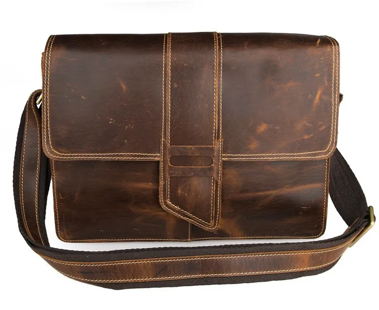 

Free Shipping High Quality Genuine Vintage Leather Messenger Bag Women Shoulder Bag # 7263B-1