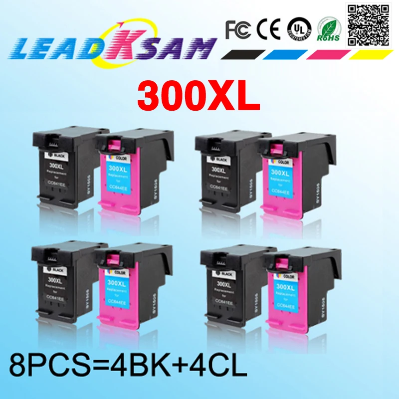 8x ink cartridges for hp300 for hp 300 300xl Deskjet D1660 D2560 D2660