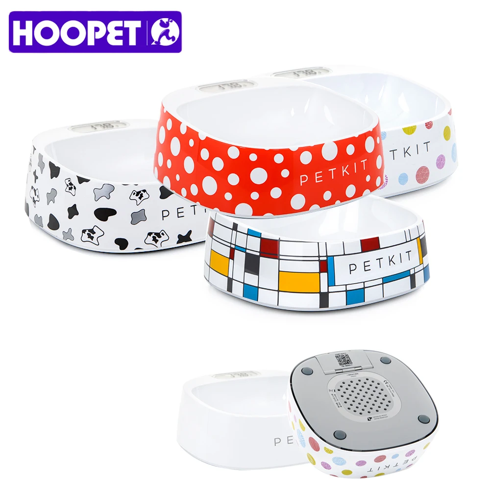 

HOOPET New Dog Smart Bowl Eating Drinking Convenient Safe Anti-microbial 5 Style Pet Product