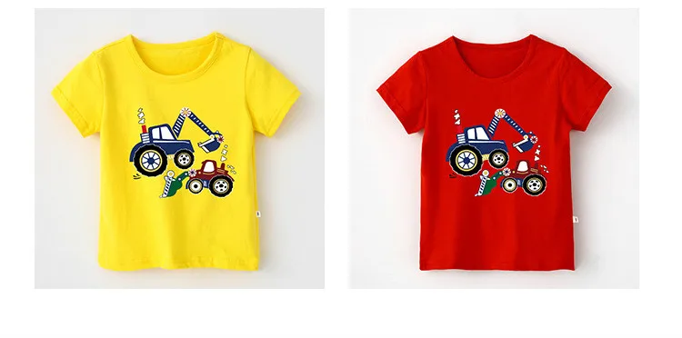 От 1 до 12 лет футболка для маленьких мальчиков Новые летние хлопковые топы с мультяшным автомобилем, модная детская футболка с короткими рукавами детская одежда для мальчиков