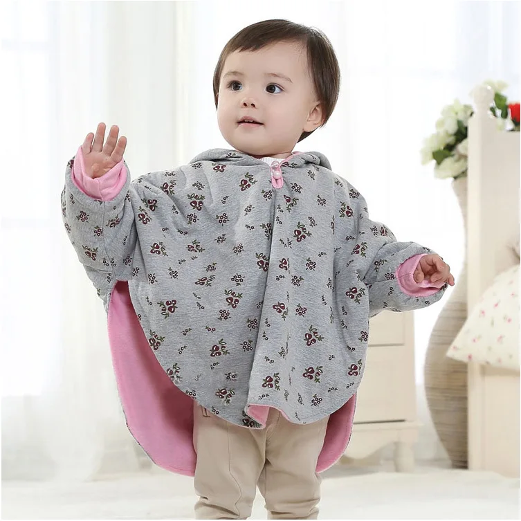 High Quality Baby Cloak Two-sided Wear England Style Newborn Winter Thicking Coat Jacket Infant Outwear Cape |