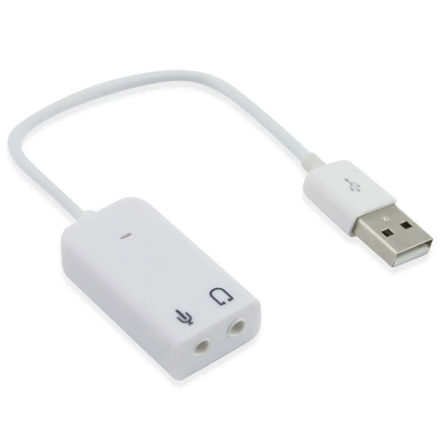 Внешняя звуковая карта Quevinal USB 7 1 виртуальный канал с кабелем микрофоном