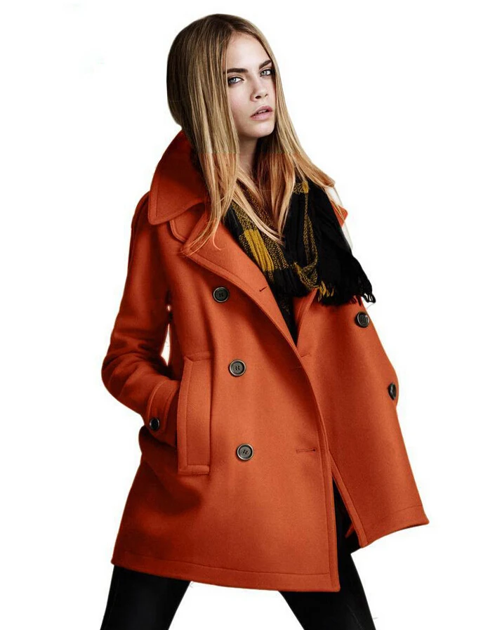 2017 new autumn winter woolen jacket female Long belt