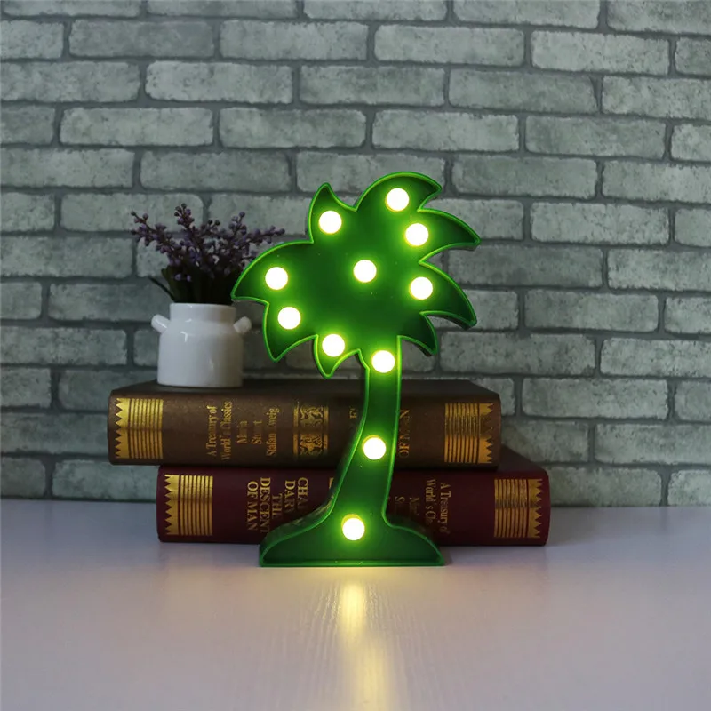 

DELICORE 3D LED Coconut Tree Night Lamp Marquee LED Letter Night Light For Home Decoration Birthday Gift for Kids S004
