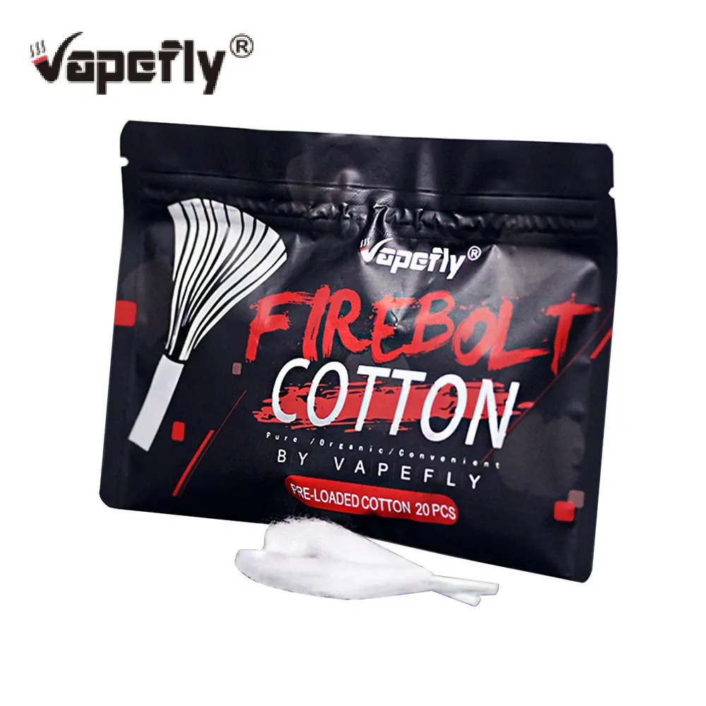Оригинальный Vapefly Firebolt Органический Хлопок фитиль материал 100% органический хлопок для катушки здания DIY любителей RTA/RDA/RDTA запасные части