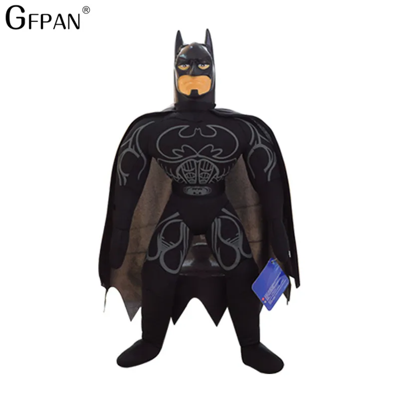 GFPAN 1 шт. 25 см Мстители игрушки плюшевые и мягкие Человек-паук и Бэтмен и Супермен Высокое качество Рождественский подарок для для мальчиков и девочек - Цвет: Black