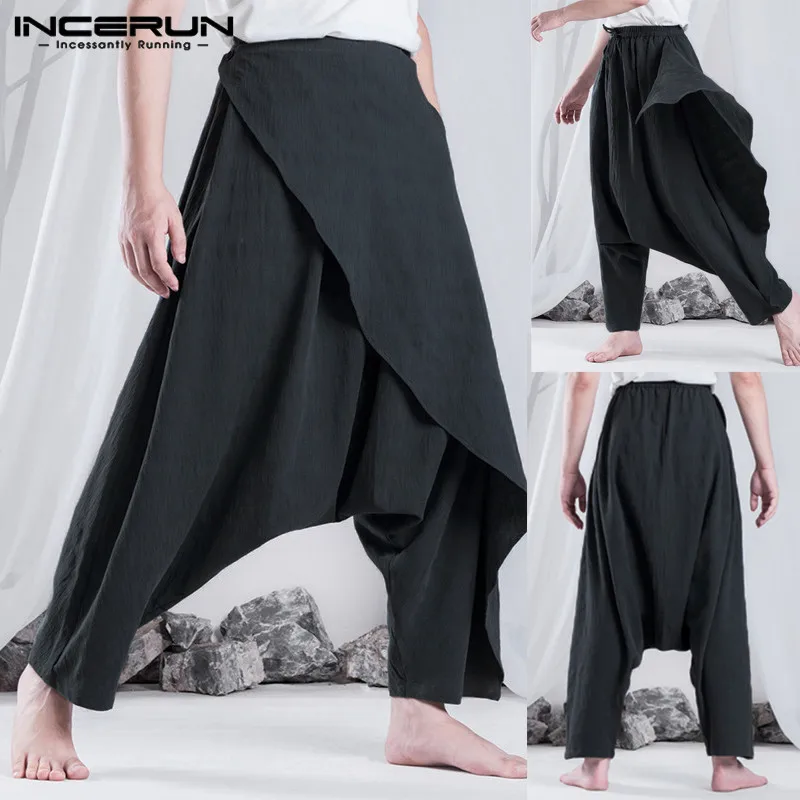 

INCERUN Fashion Men Harem Pants Hiphop Dance Trousers Women Casual Pants Hombre Pantalon Drop Cross-Pant 5XL Sweatpants Joggers
